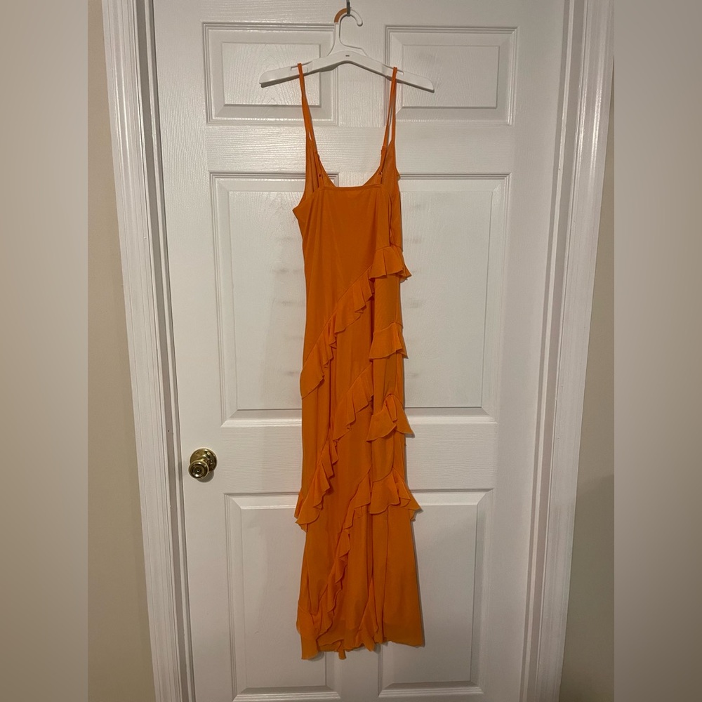 Never Worn Ruffled Maxi Slip Dress - Picture 7 of 7